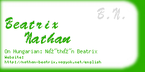 beatrix nathan business card